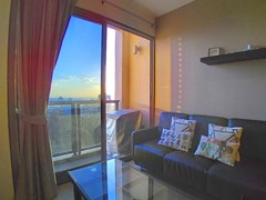 Condominium for rent UNIXX South Pattaya showing the living area and balcony 
